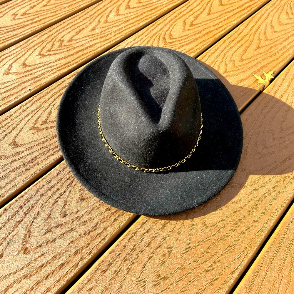 J. Crew black wool fedora hat